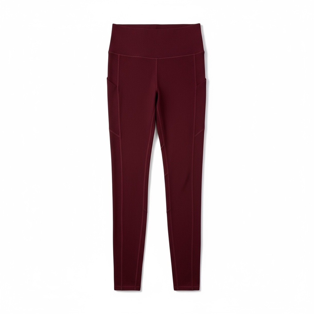 Kadyluxe High Waist Pocket Leggings in Maroon Women’s Size S